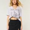 Mini-short Ponte A-Line cu talie mare Mini-short Ponte A-Line cu talie mare