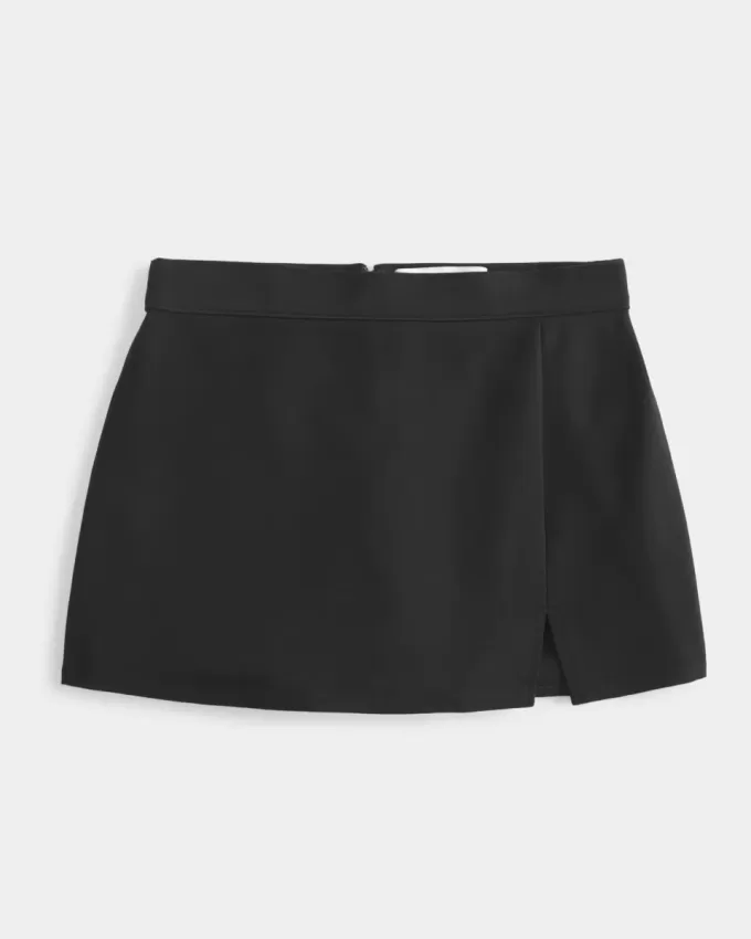 Mini-short Ponte A-Line cu talie mare Mini-short Ponte A-Line cu talie mare