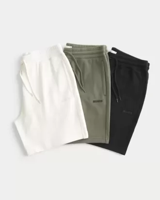 Pachet de 3 pantaloni scurți cu logo din lână deasupra genunchiului