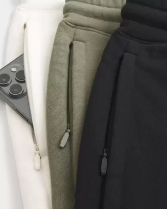 Pachet de 3 pantaloni scurți cu logo din lână deasupra genunchiului