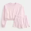 Pachet de hanorac Easy Crew și pantaloni scurți din fleece Pachet de hanorac Easy Crew și pantaloni scurți din fleece
