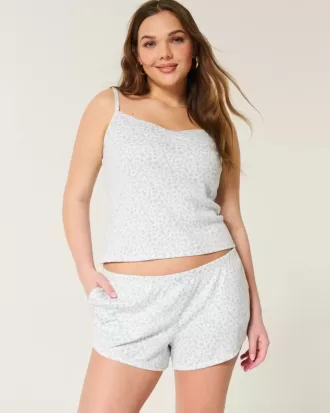 Pantalon scurt Pointelle Bow confortabil