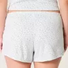 Pantalon scurt Pointelle Bow confortabil Pantalon scurt Pointelle Bow confortabil
