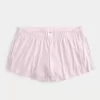 Pantalon scurt Pointelle Bow confortabil Pantalon scurt Pointelle Bow confortabil