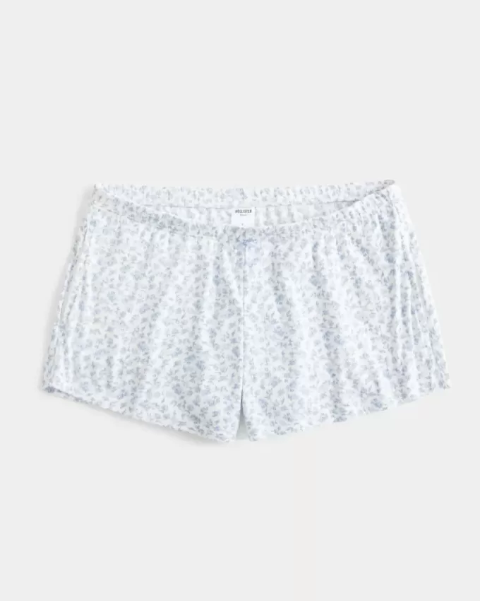 Pantalon scurt Pointelle Bow confortabil Pantalon scurt Pointelle Bow confortabil