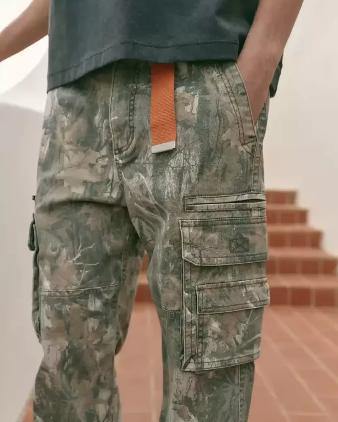 Pantaloni cargo camo grei Pantaloni cargo camo grei