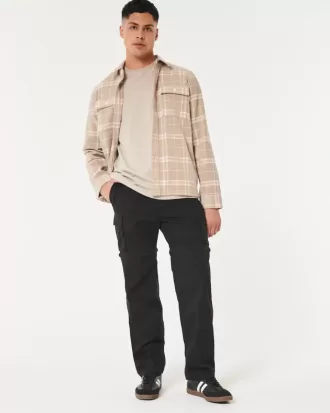 Pantaloni cargo drepți cu fermoar