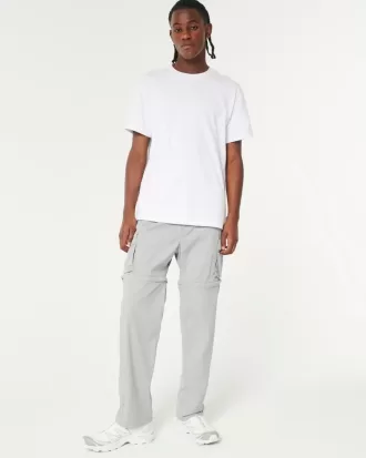 Pantaloni cargo drepți cu fermoar Pantaloni cargo drepți cu fermoar