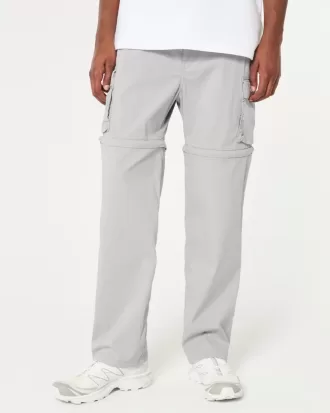 Pantaloni cargo drepți cu fermoar Pantaloni cargo drepți cu fermoar