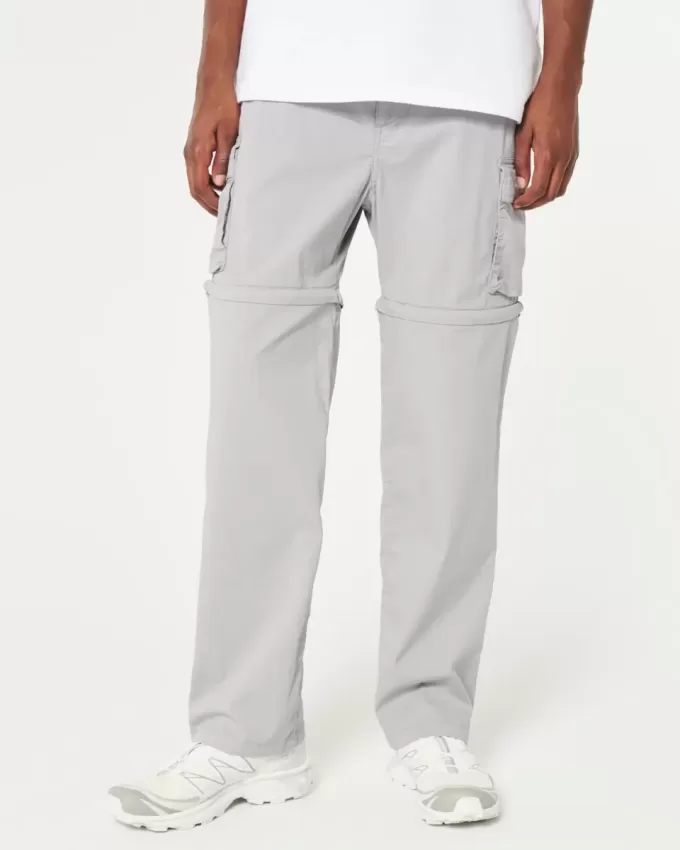 Pantaloni cargo drepți cu fermoar