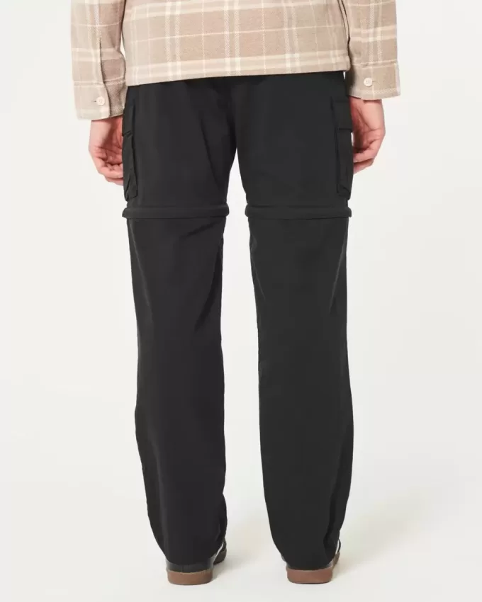Pantaloni cargo drepți cu fermoar Pantaloni cargo drepți cu fermoar