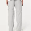 Pantaloni cargo drepți cu fermoar