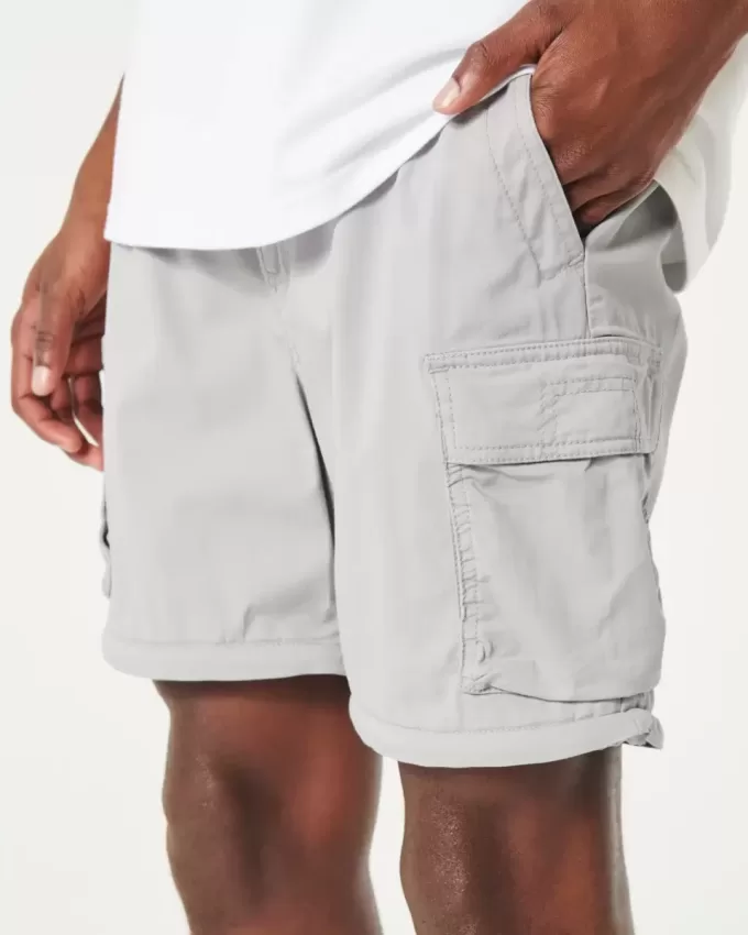 Pantaloni cargo drepți cu fermoar