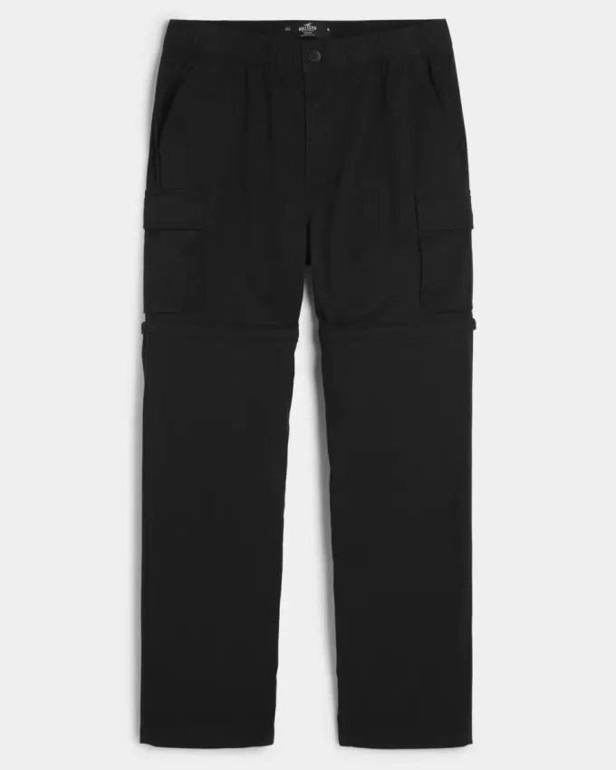 Pantaloni cargo drepți cu fermoar Pantaloni cargo drepți cu fermoar