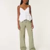 Pantaloni cargo largi cu talie joasă Pantaloni cargo largi cu talie joasă