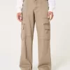 Pantaloni cargo largi cu talie joasă Pantaloni cargo largi cu talie joasă