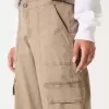 Pantaloni cargo largi cu talie joasă Pantaloni cargo largi cu talie joasă