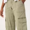 Pantaloni cargo largi cu talie joasă Pantaloni cargo largi cu talie joasă