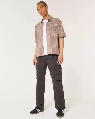 Pantaloni cargo largi, grei