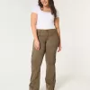 Pantaloni cargo relaxați cu talie medie Pantaloni cargo relaxați cu talie medie