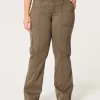 Pantaloni cargo relaxați cu talie medie Pantaloni cargo relaxați cu talie medie