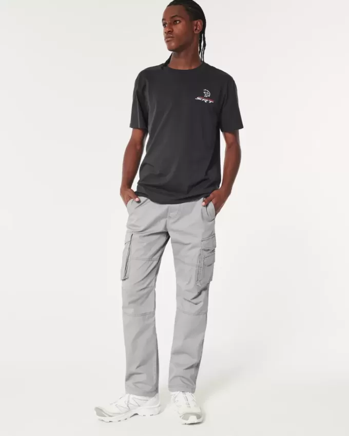 Pantaloni cargo slim drepti Pantaloni cargo slim drepti