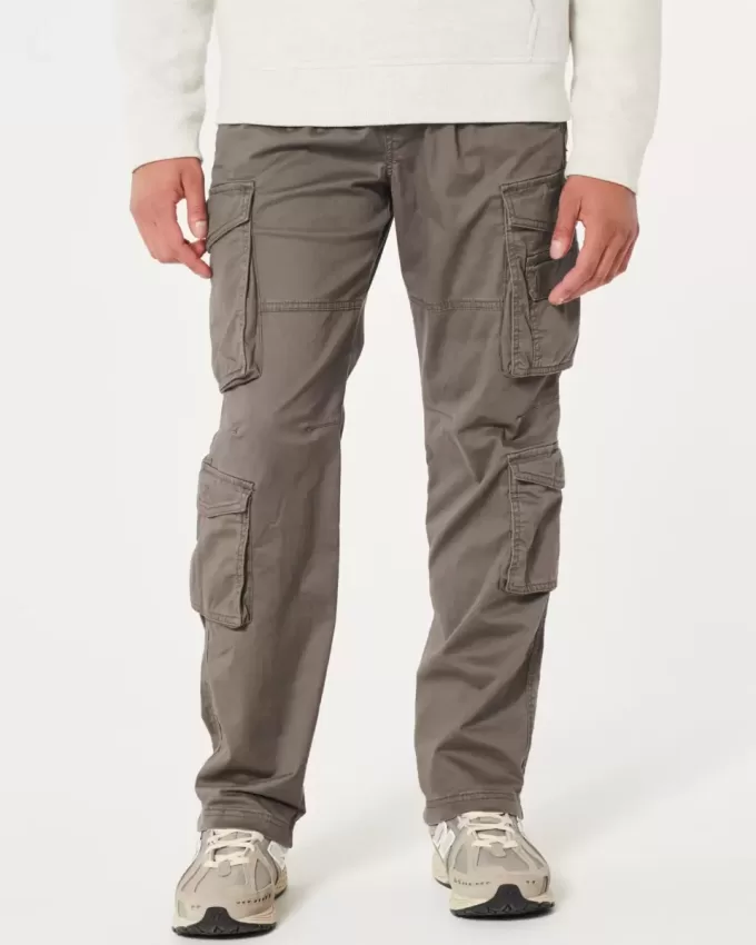 Pantaloni cargo slim drepti Pantaloni cargo slim drepti