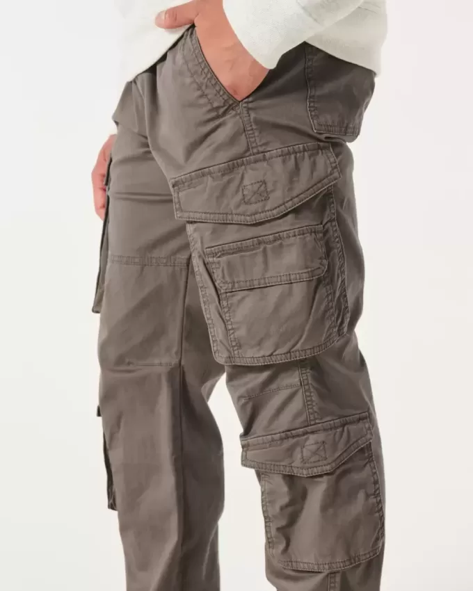 Pantaloni cargo slim drepti Pantaloni cargo slim drepti