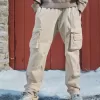 Pantaloni cargo slim drepti Pantaloni cargo slim drepti