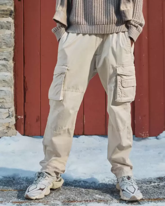 Pantaloni cargo slim drepti Pantaloni cargo slim drepti