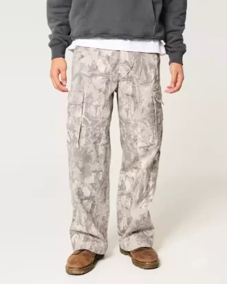 Pantaloni cargo super baggy Camo