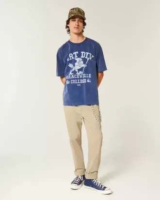 Pantaloni chino slim drepti