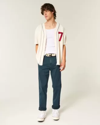 Pantaloni chino slim drepti