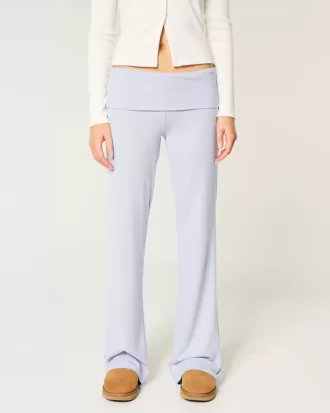 Pantaloni confortabili de dormit cu talie pliabilă