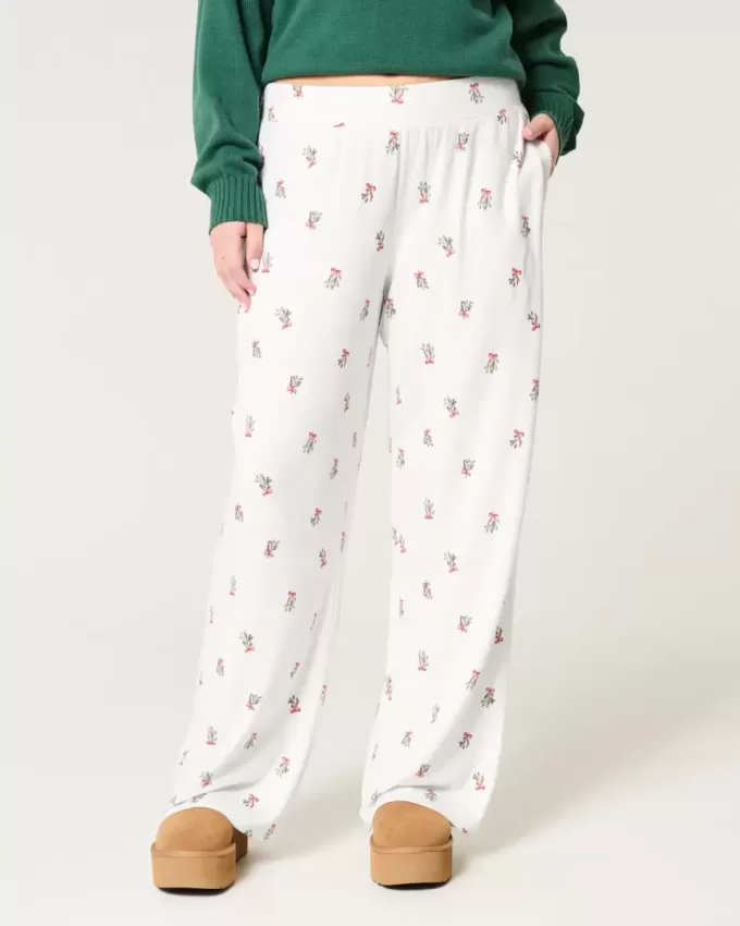 Pantaloni confortabili de pijama cu picioare largi Pantaloni confortabili de pijama cu picioare largi