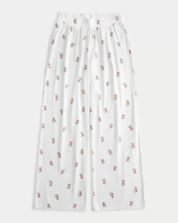 Pantaloni confortabili de pijama cu picioare largi Pantaloni confortabili de pijama cu picioare largi