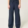 Pantaloni cu picioare largi, cu tragere Pantaloni cu picioare largi, cu tragere