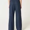 Pantaloni cu picioare largi, cu tragere Pantaloni cu picioare largi, cu tragere