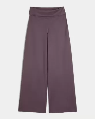 Pantaloni cu talie rabatabil cu picioare largi Gilly Hicks Active Recharge