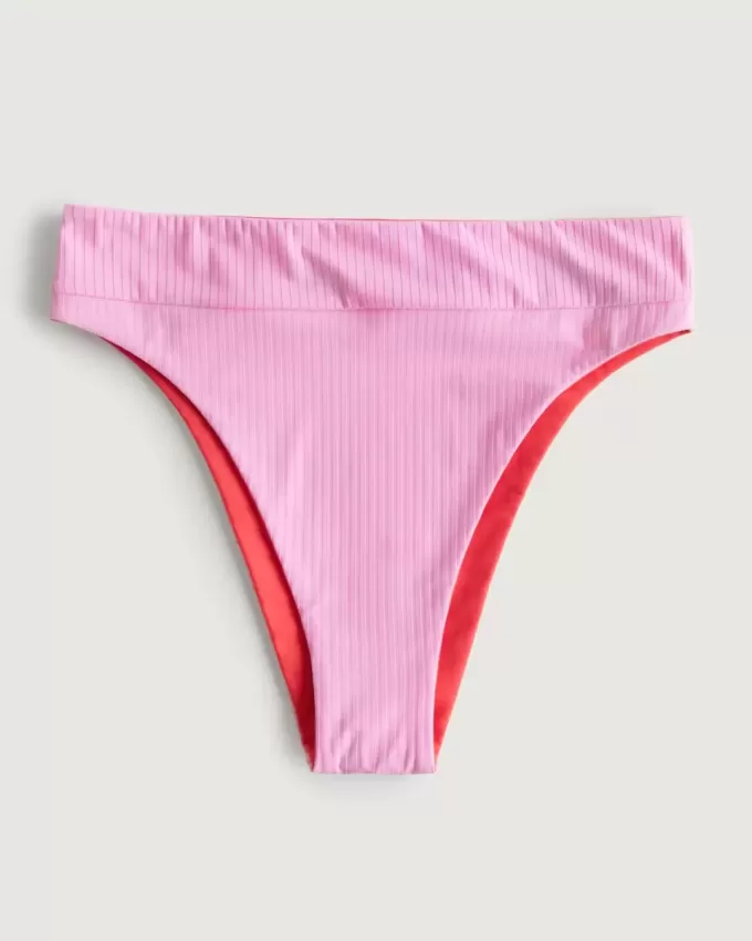 Pantaloni de bikini reversibil cu talie înaltă Gilly Hicks