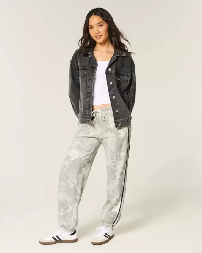 Pantaloni de jogging camo baggy fleece Pantaloni de jogging camo baggy fleece
