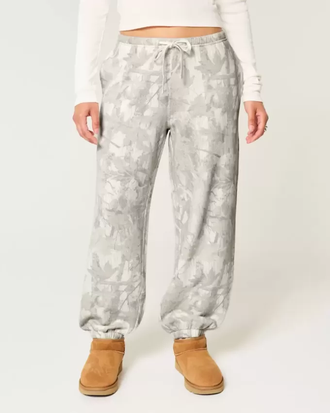 Pantaloni de jogging camo baggy fleece Pantaloni de jogging camo baggy fleece