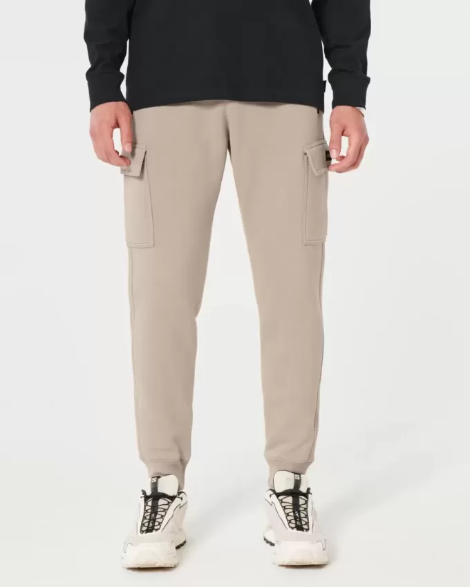 Pantaloni de jogging cargo din lână
