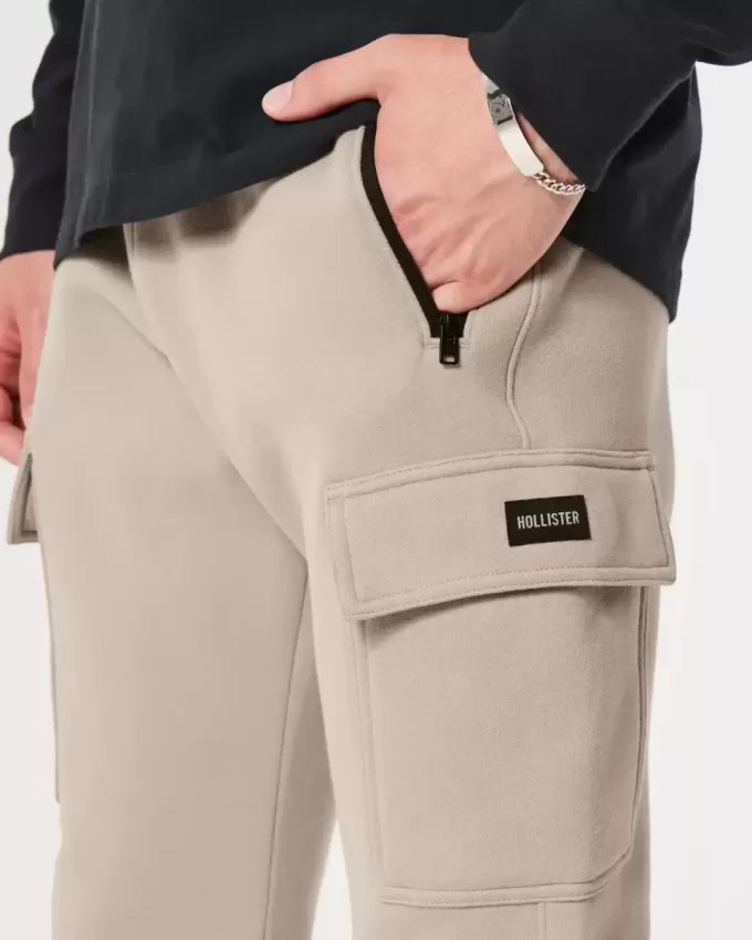 Pantaloni de jogging cargo din lână