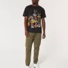 Pantaloni de jogging cargo relaxați din twill