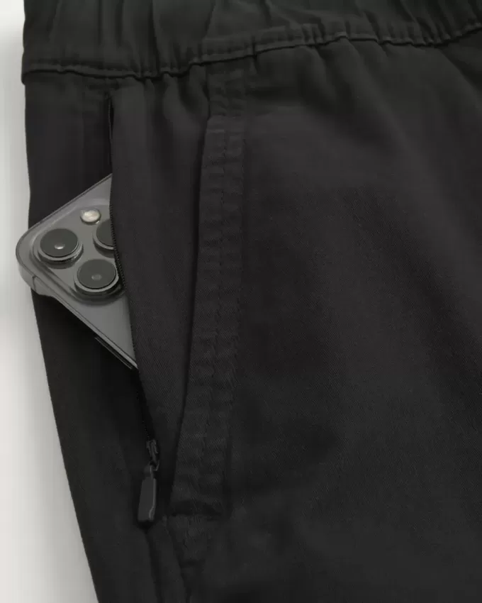 Pantaloni de jogging cargo relaxați din twill