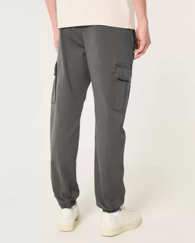Pantaloni de jogging cargo relaxați din twill Pantaloni de jogging cargo relaxați din twill