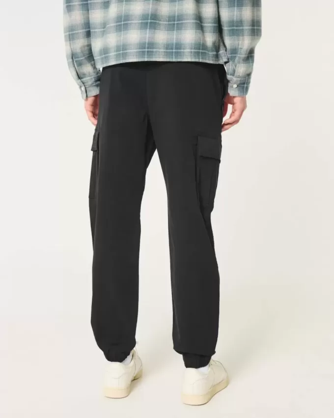 Pantaloni de jogging cargo relaxați din twill