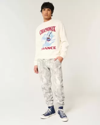 Pantaloni de jogging relaxați Camo Fleece