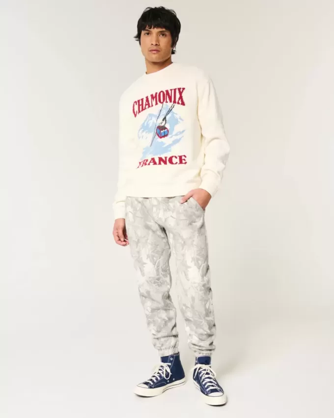 Pantaloni de jogging relaxați Camo Fleece Pantaloni de jogging relaxați Camo Fleece